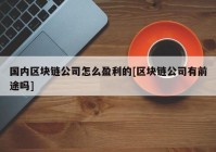 国内区块链公司怎么盈利的[区块链公司有前途吗]